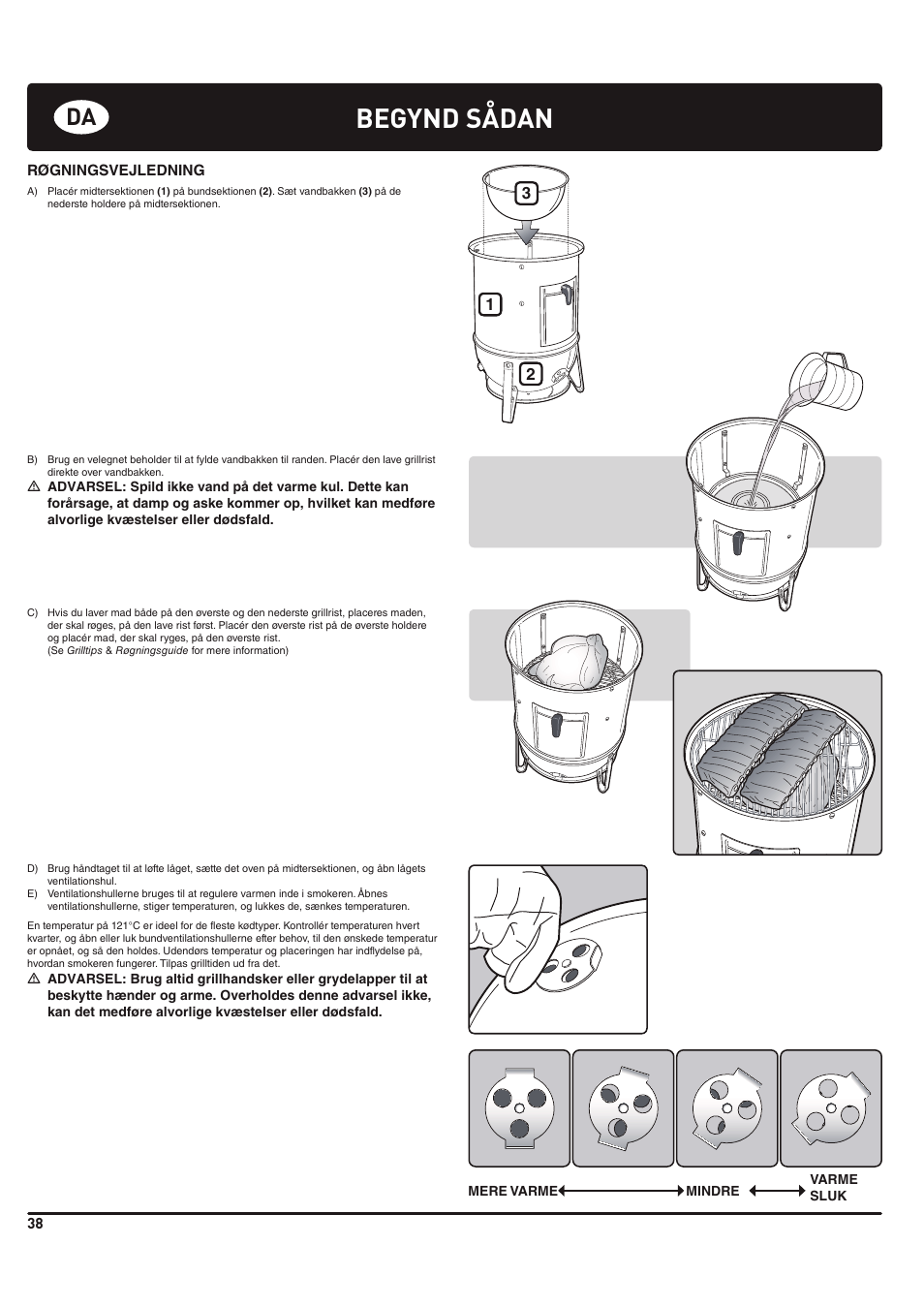 Begynd sådan | weber 185 User Manual | Page 38 / 140