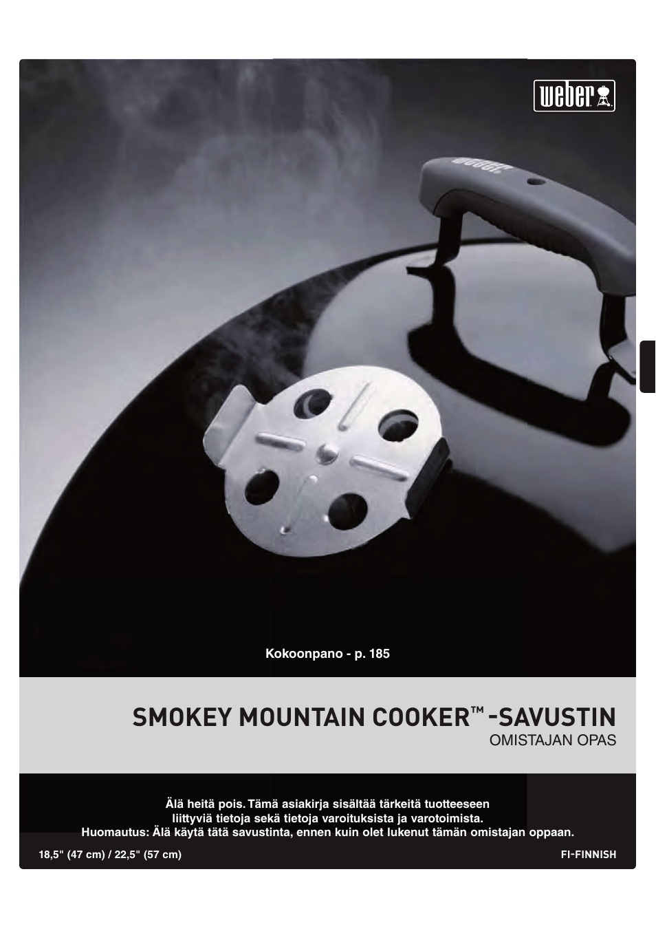 Smokey mountain cooker, Savustin | weber 185 User Manual | Page 43 / 140