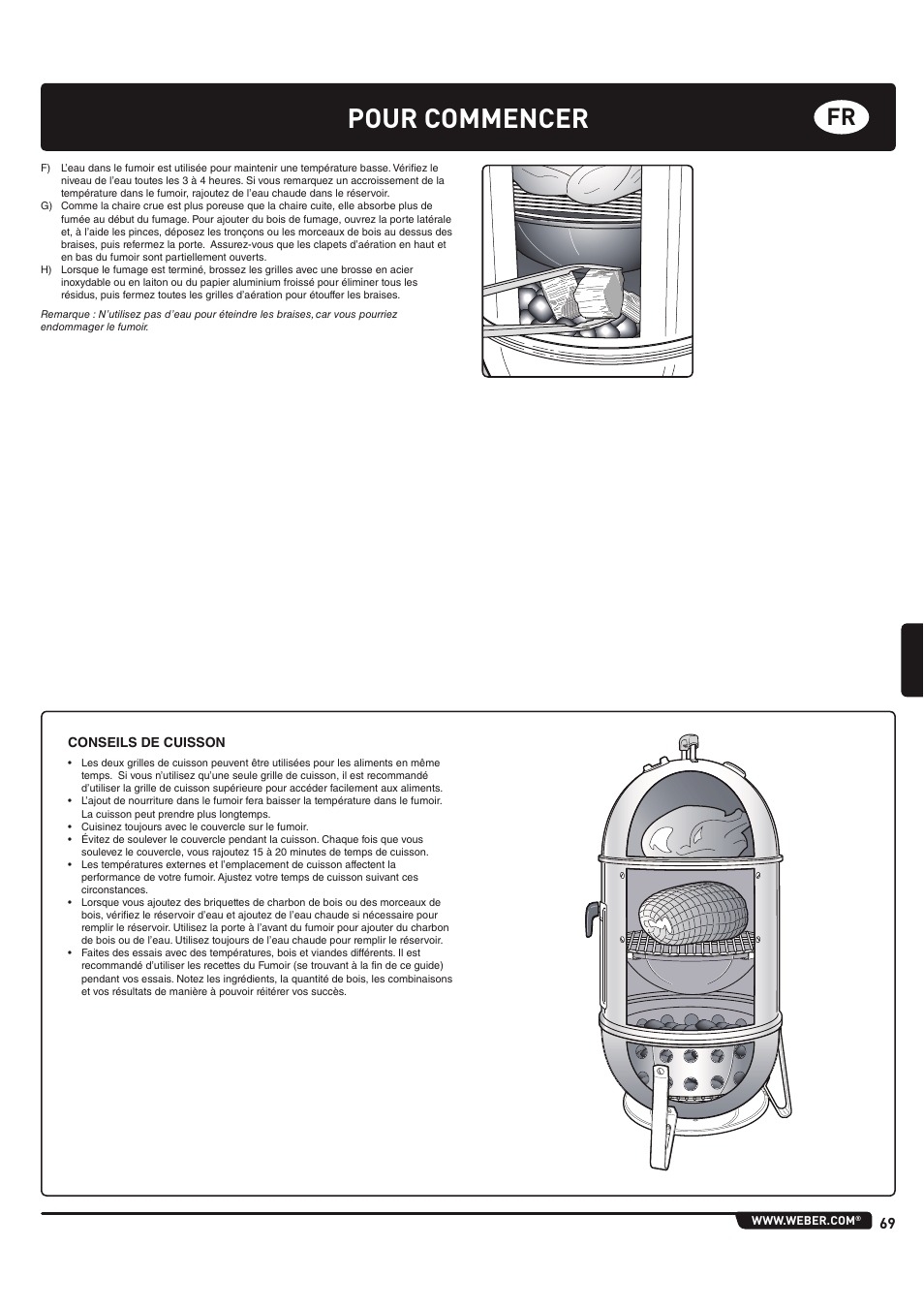 Pour commencer | weber 185 User Manual | Page 69 / 140