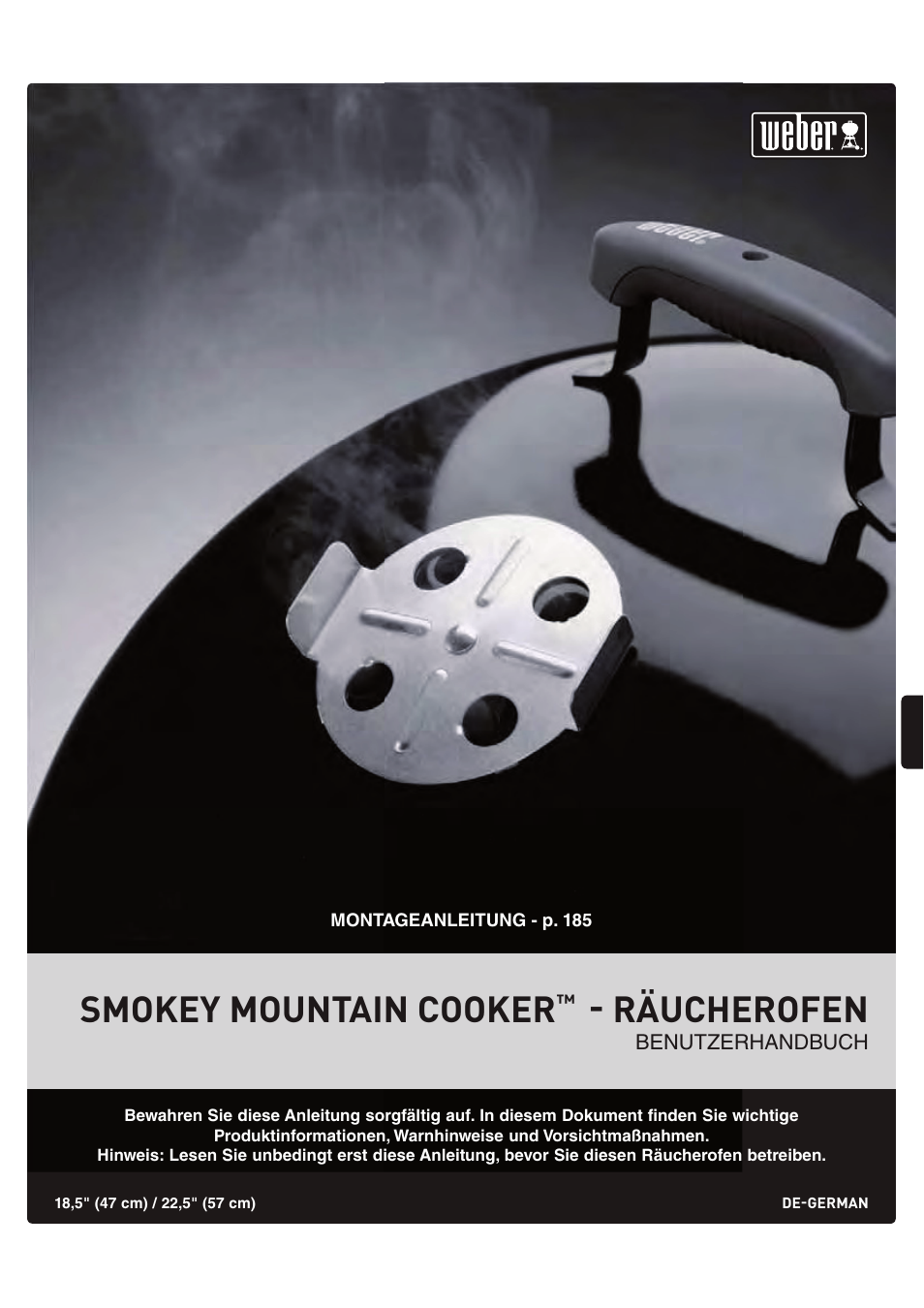Smokey mountain cooker, Räucherofen | weber 185 User Manual | Page 73 / 140