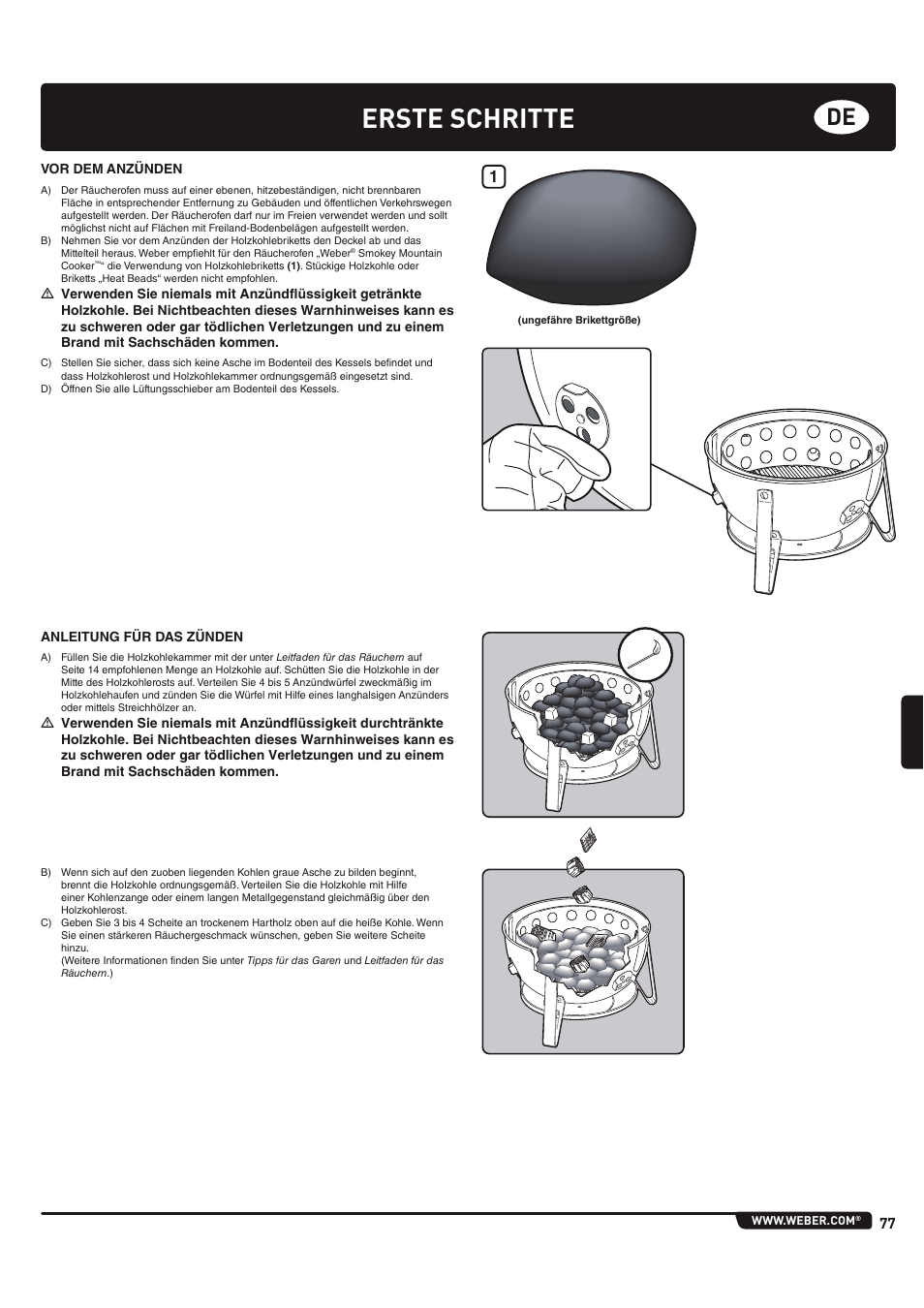 Erste schritte | weber 185 User Manual | Page 77 / 140