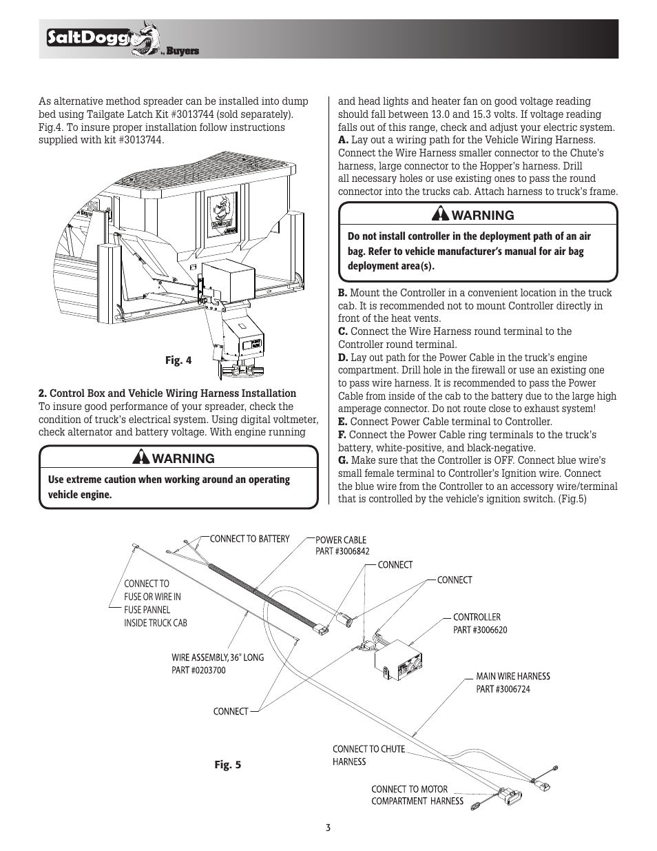SaltDogg SHPE4000 Series Electric Drive Poly Hopper Spreader User Manual | Page 3 / 8