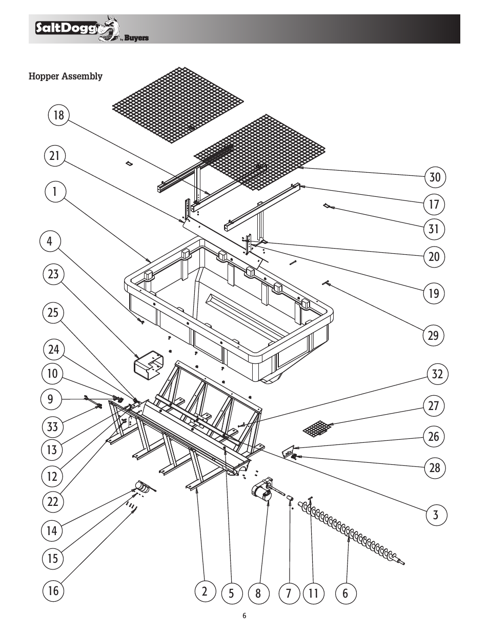 SaltDogg SHPE6000 Series Electric Drive Poly Hopper Spreader User Manual | Page 6 / 8