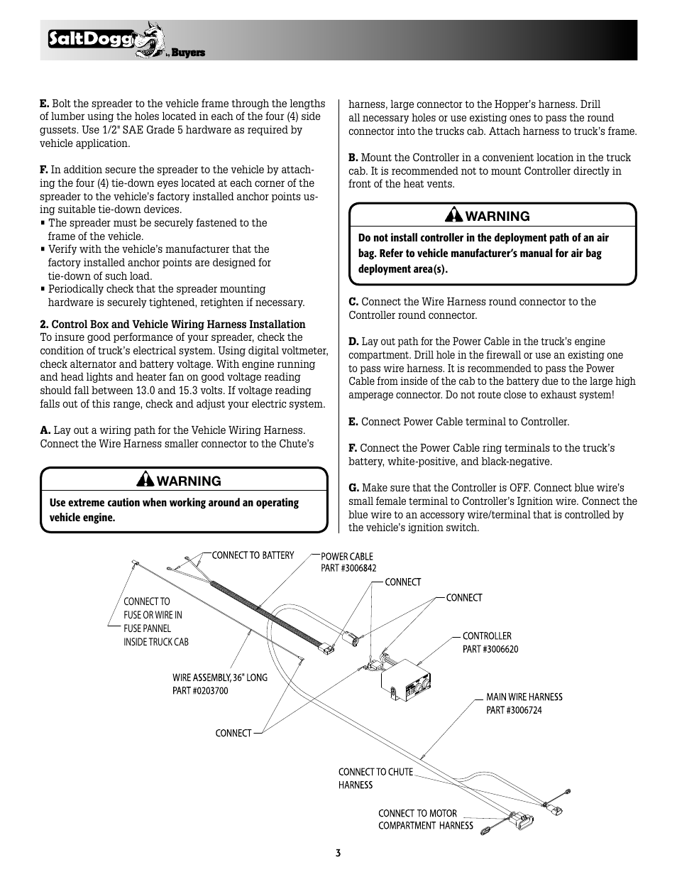 SaltDogg 1400600SS Self-Contained Stainless Steel Hopper Spreaders User Manual | Page 3 / 8