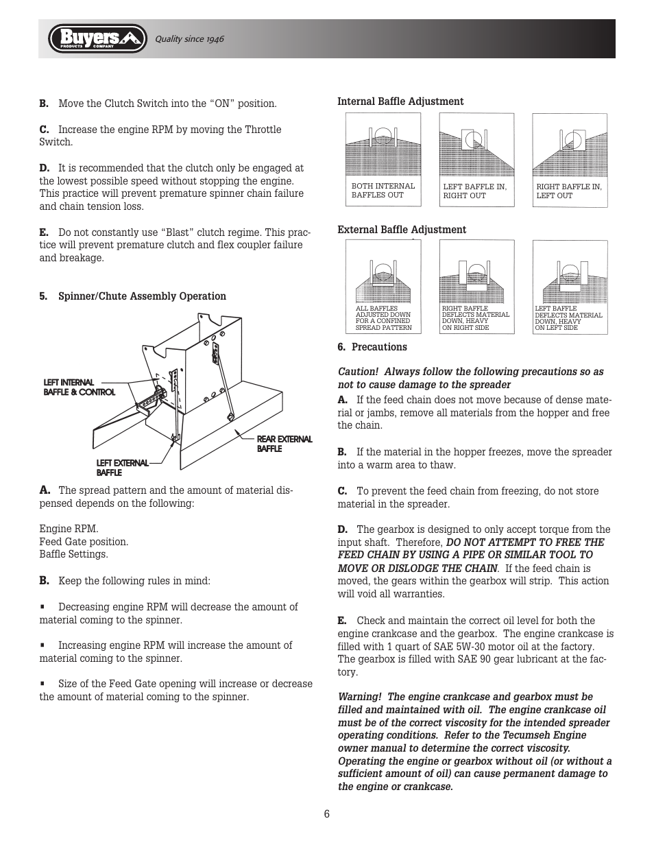 SaltDogg SCH096 Series Self-Contained Hopper Spreader User Manual | Page 6 / 16