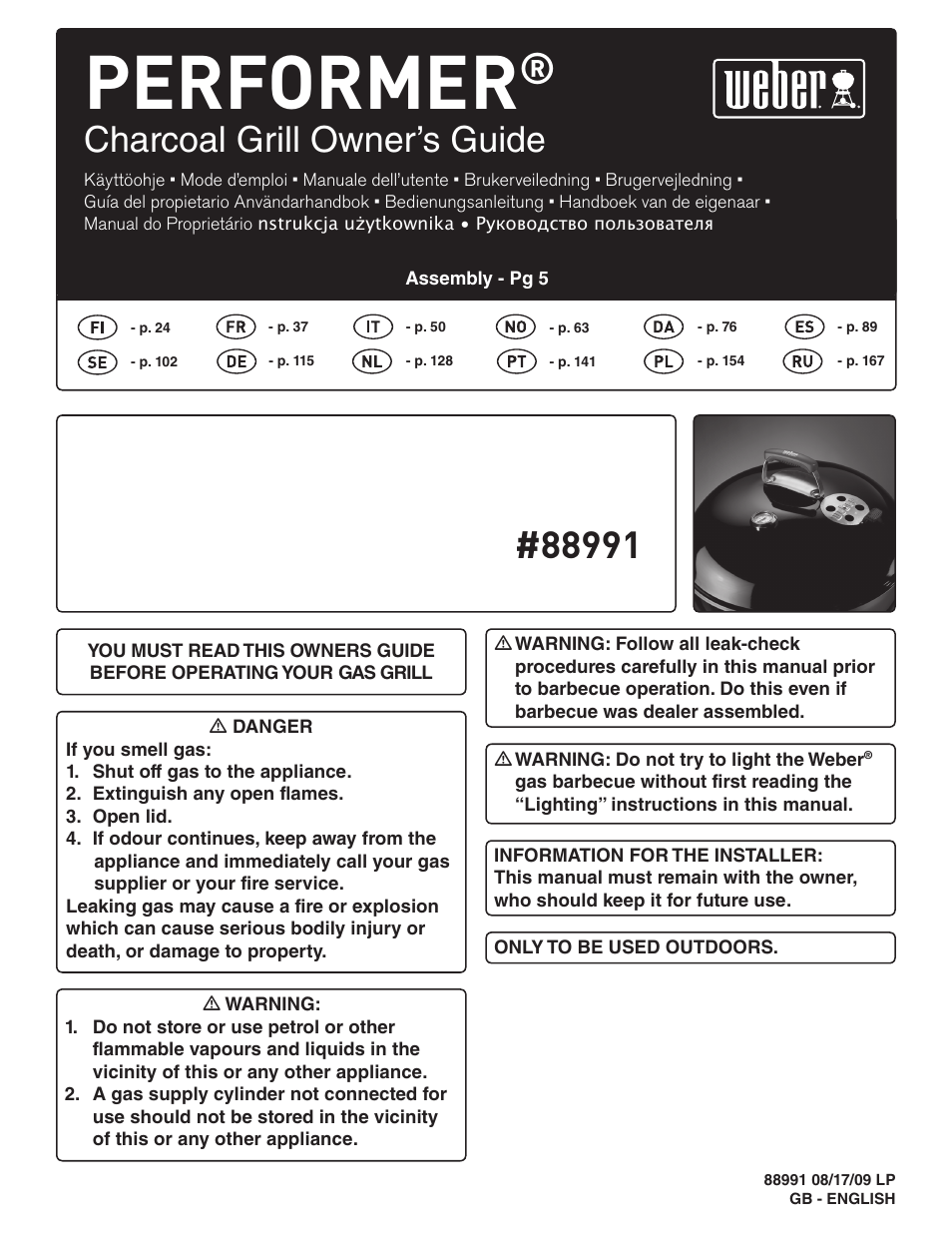 weber Pg5 User Manual | 180 pages