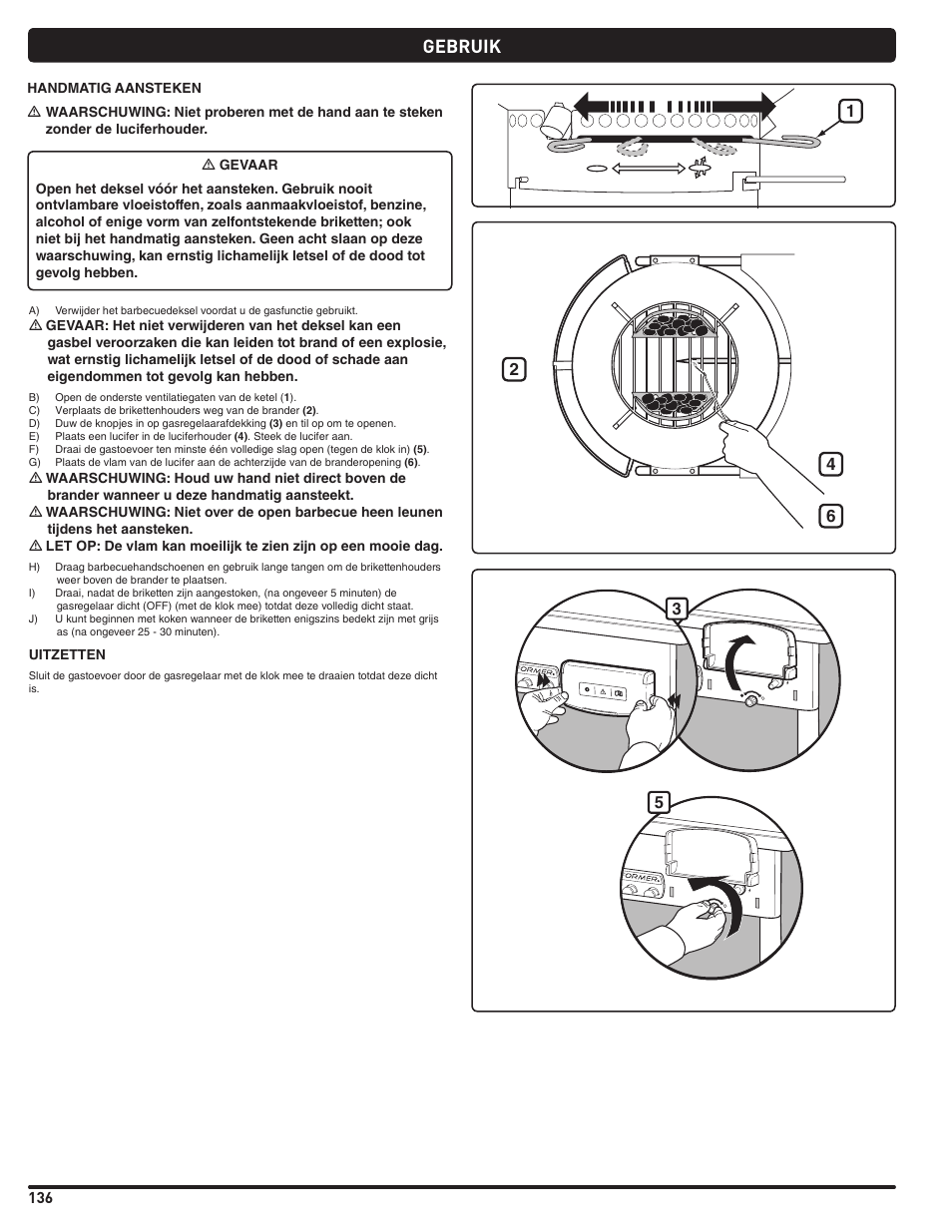 Gebruik | weber Pg5 User Manual | Page 136 / 180