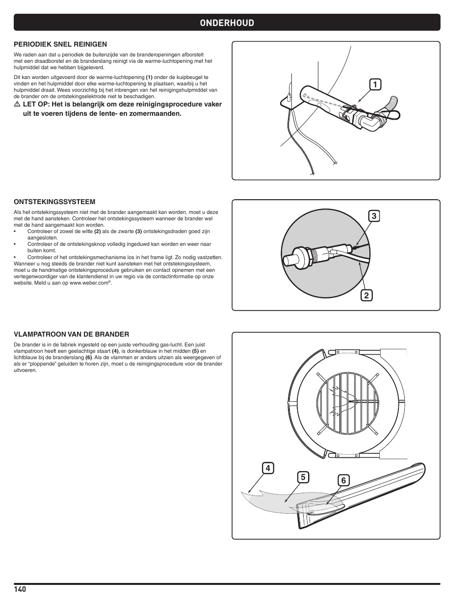 Onderhoud | weber Pg5 User Manual | Page 140 / 180