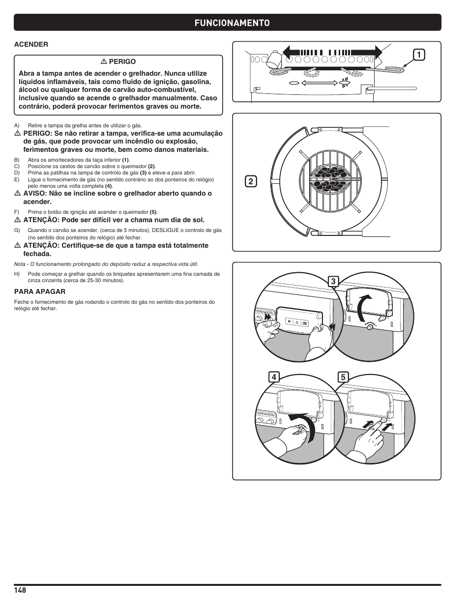 Funcionamento | weber Pg5 User Manual | Page 148 / 180