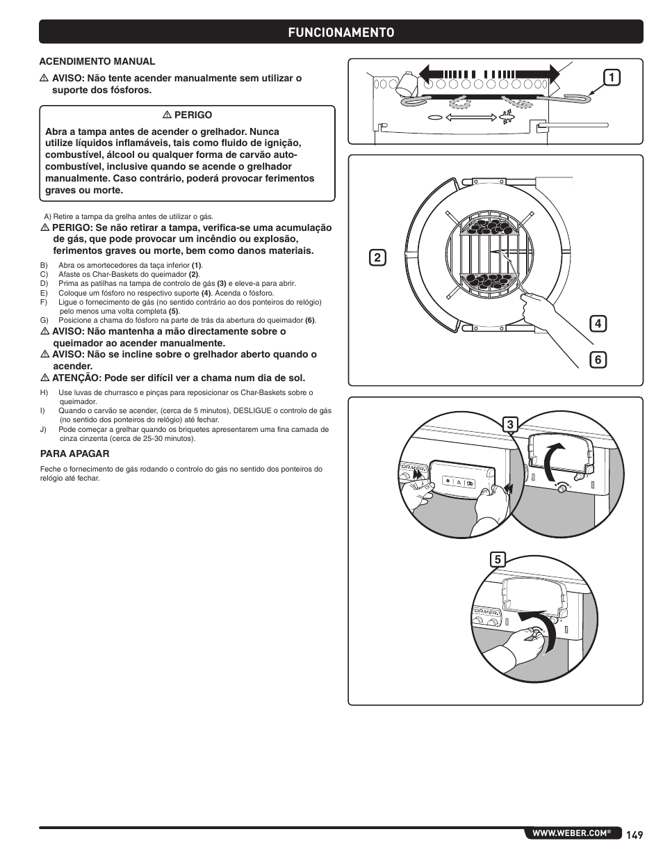 Funcionamento | weber Pg5 User Manual | Page 149 / 180