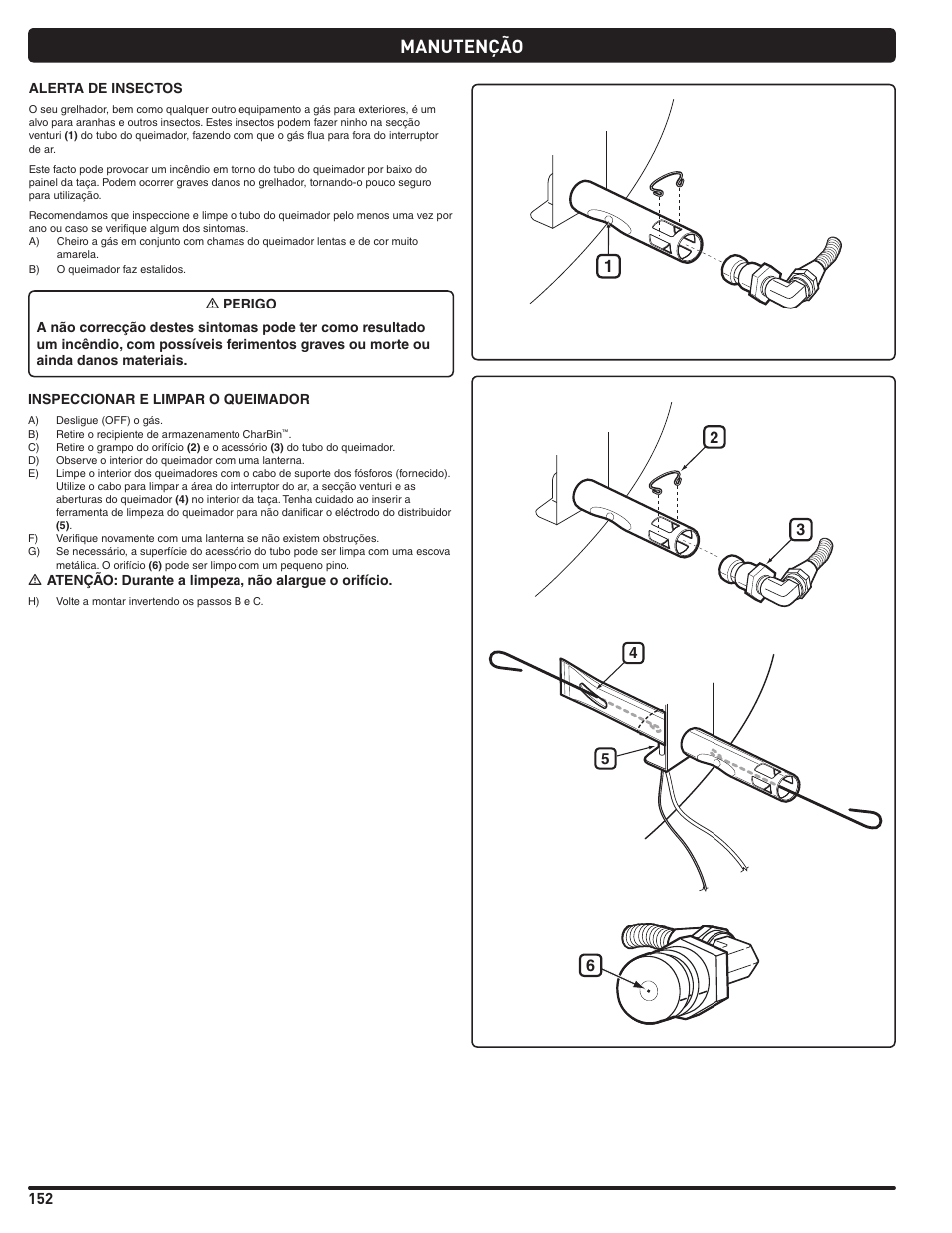 Manutenção | weber Pg5 User Manual | Page 152 / 180