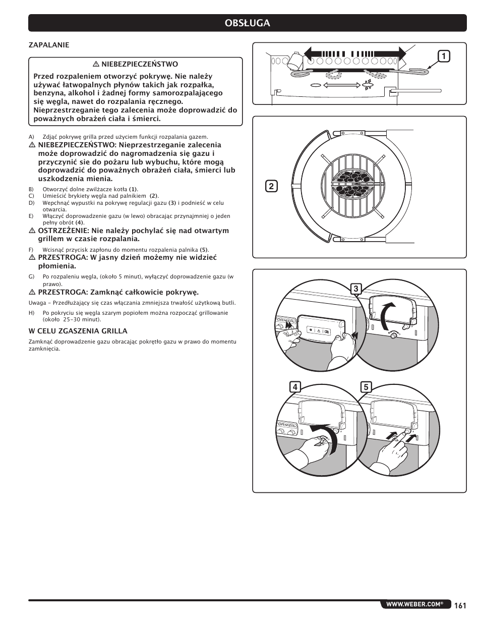 Obsługa | weber Pg5 User Manual | Page 161 / 180