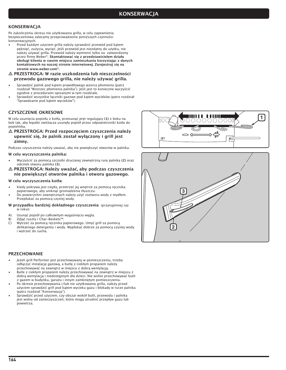 Konserwacja | weber Pg5 User Manual | Page 164 / 180