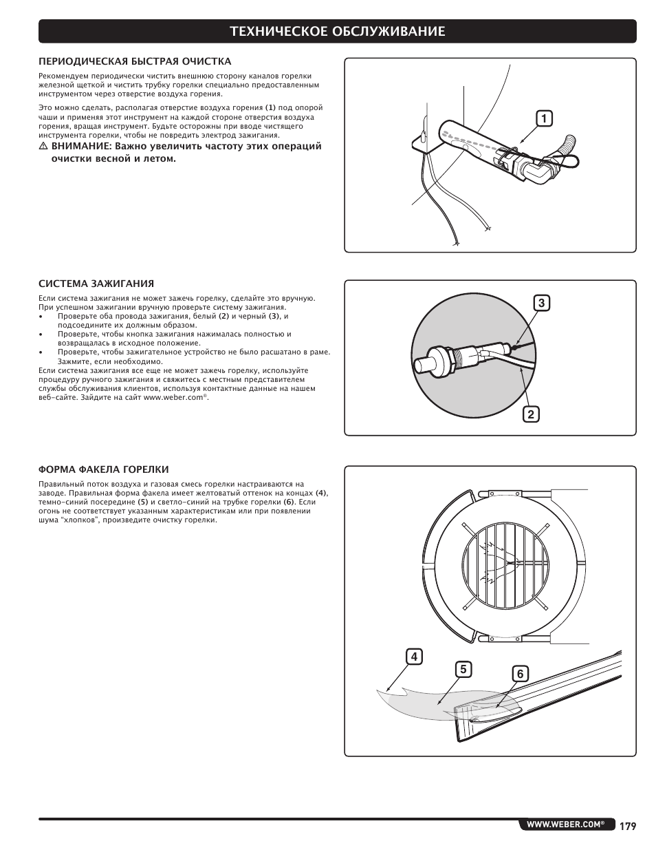 Техническое обслуживание | weber Pg5 User Manual | Page 179 / 180