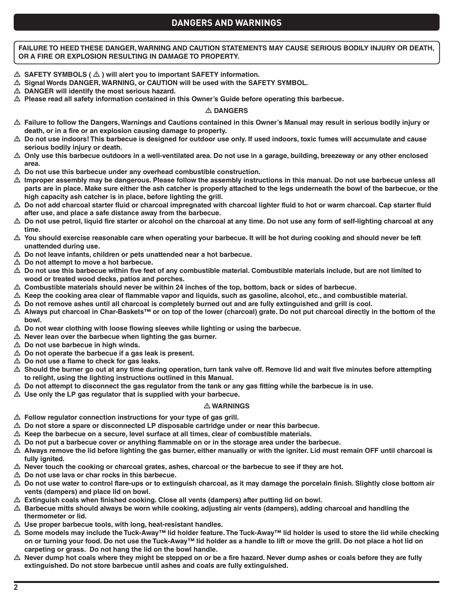 Dangers and warnings | weber Pg5 User Manual | Page 2 / 180