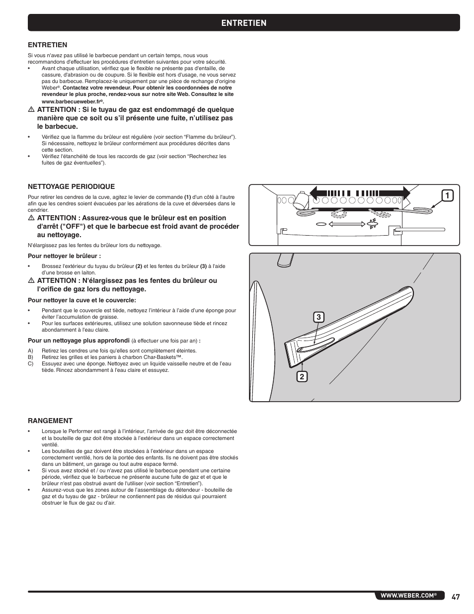 Entretien | weber Pg5 User Manual | Page 47 / 180