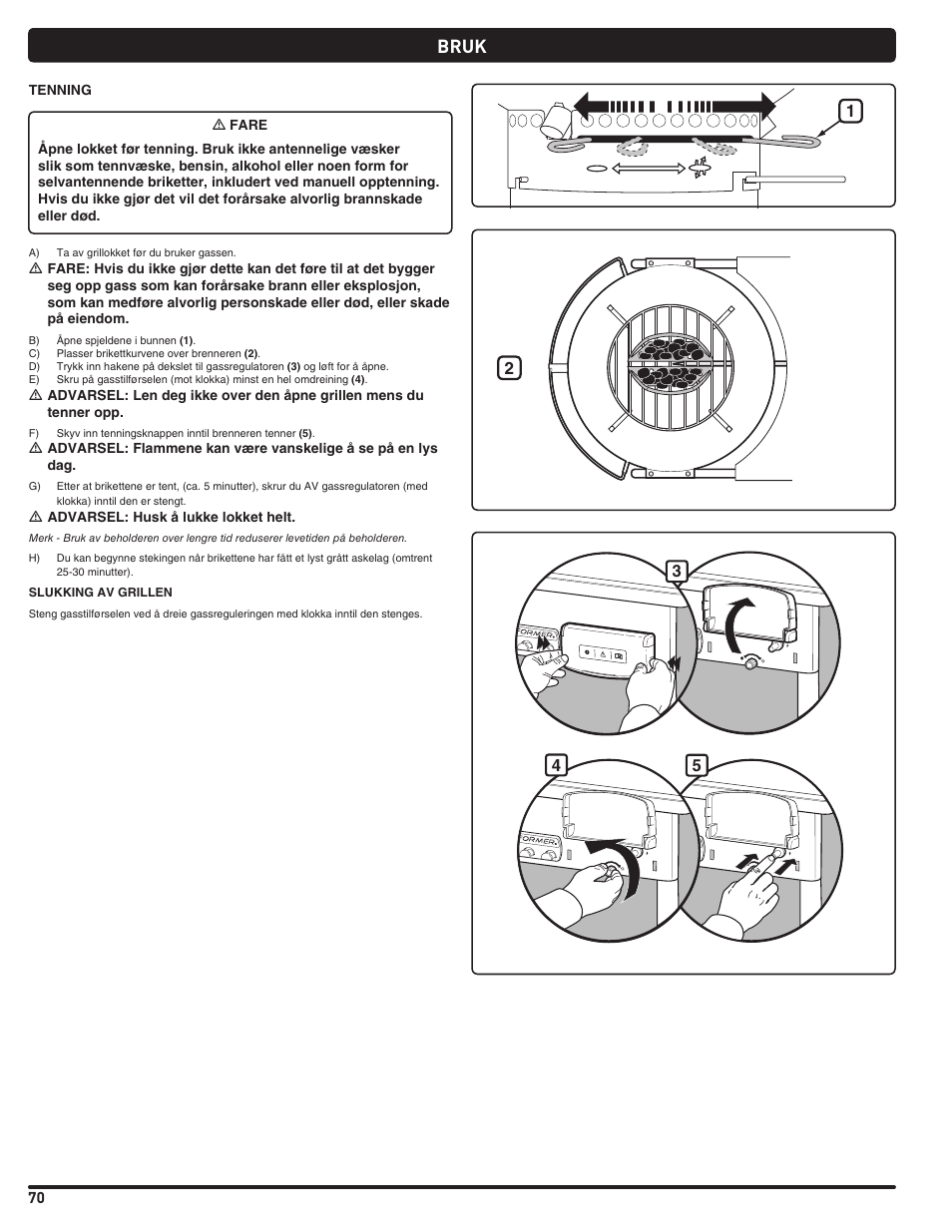 Bruk | weber Pg5 User Manual | Page 70 / 180