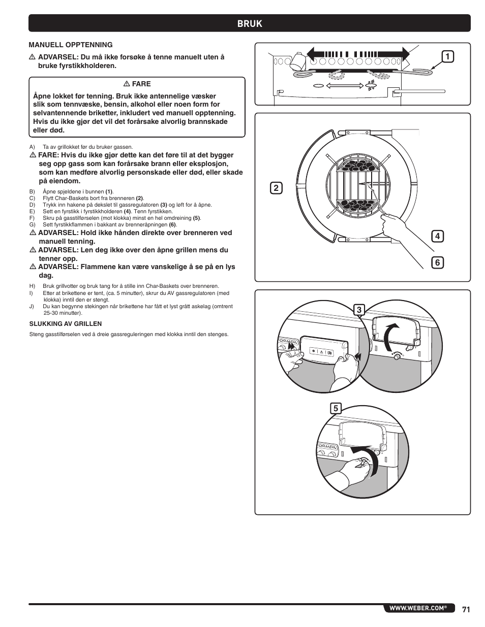 Bruk | weber Pg5 User Manual | Page 71 / 180