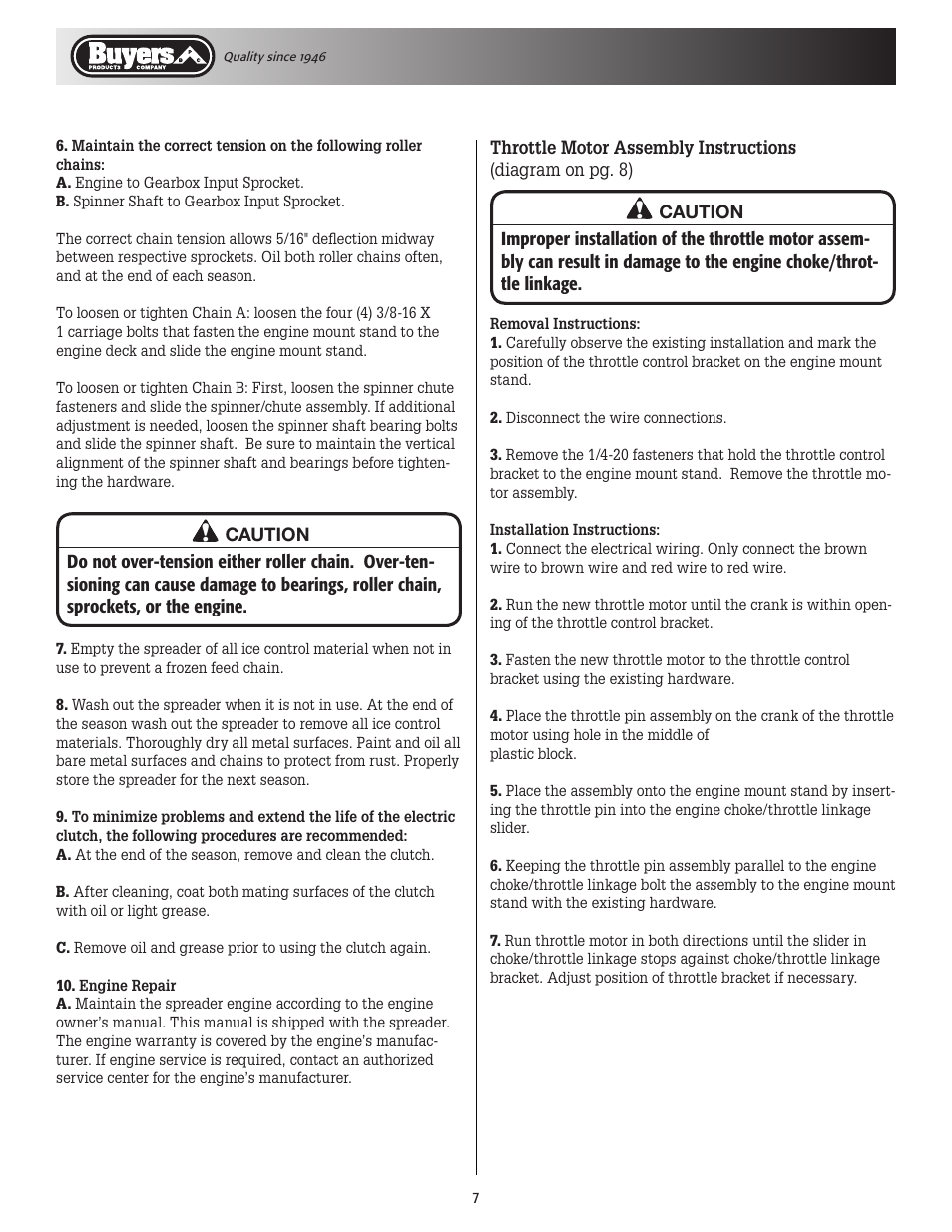SaltDogg SCH/1400 Series Self-Contained Hopper Spreaders User Manual | Page 7 / 12