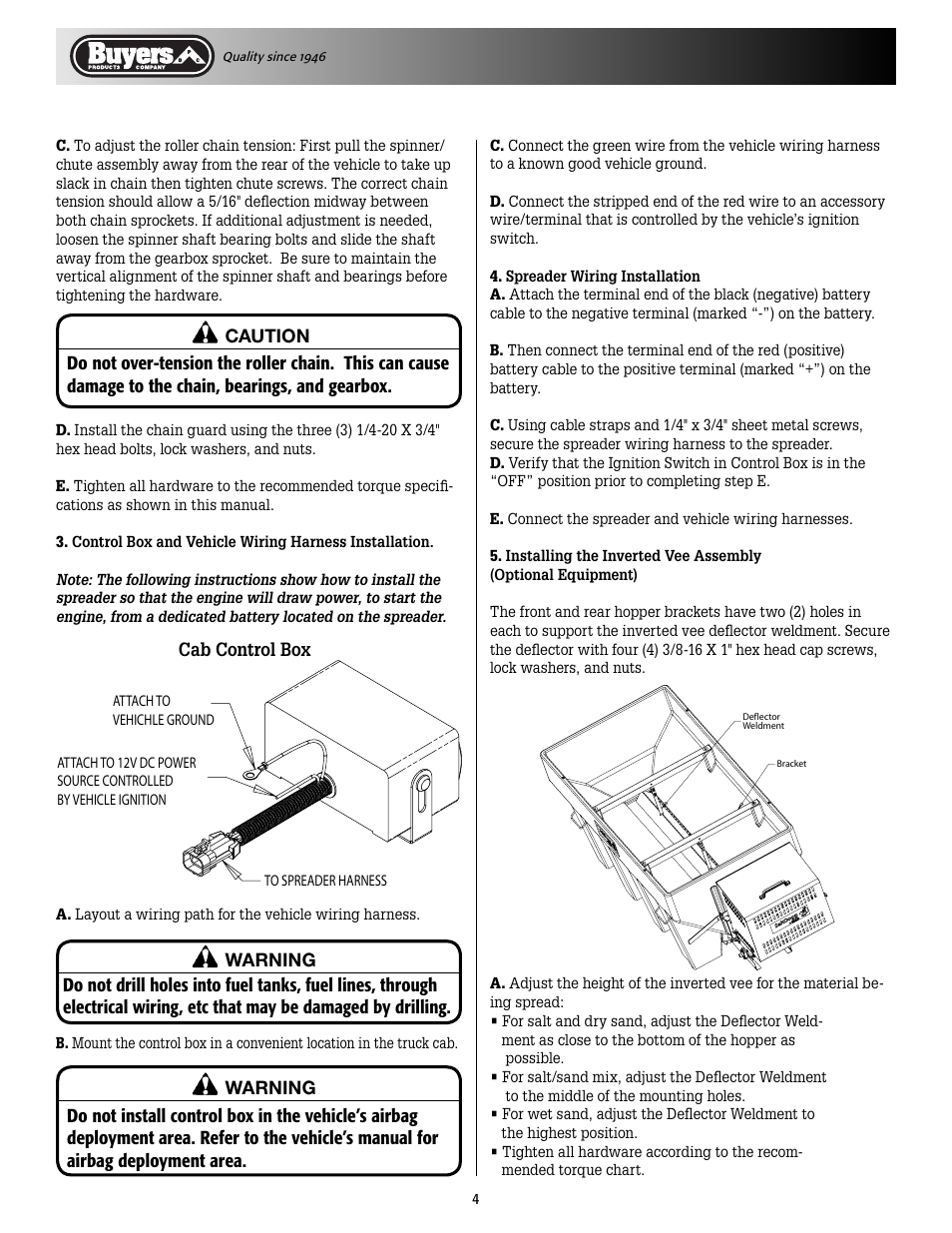 SaltDogg 1400450 Self-Contained Hopper Spreader User Manual | Page 4 / 12