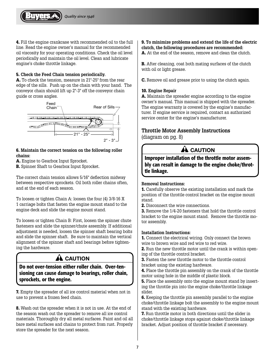 SaltDogg 1400450 Self-Contained Hopper Spreader User Manual | Page 7 / 12
