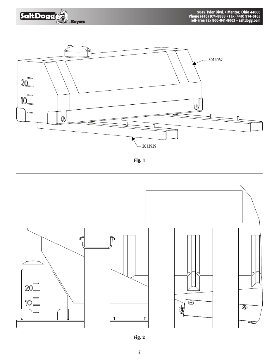 SaltDogg LS6 Liquid Spray System for SHPE1500, 2000 Style Spreaders User Manual | Page 2 / 8