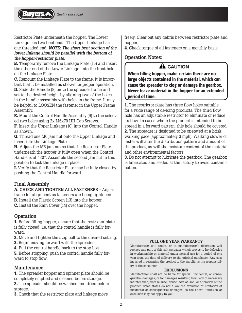 SaltDogg WB200 User Manual | Page 2 / 4