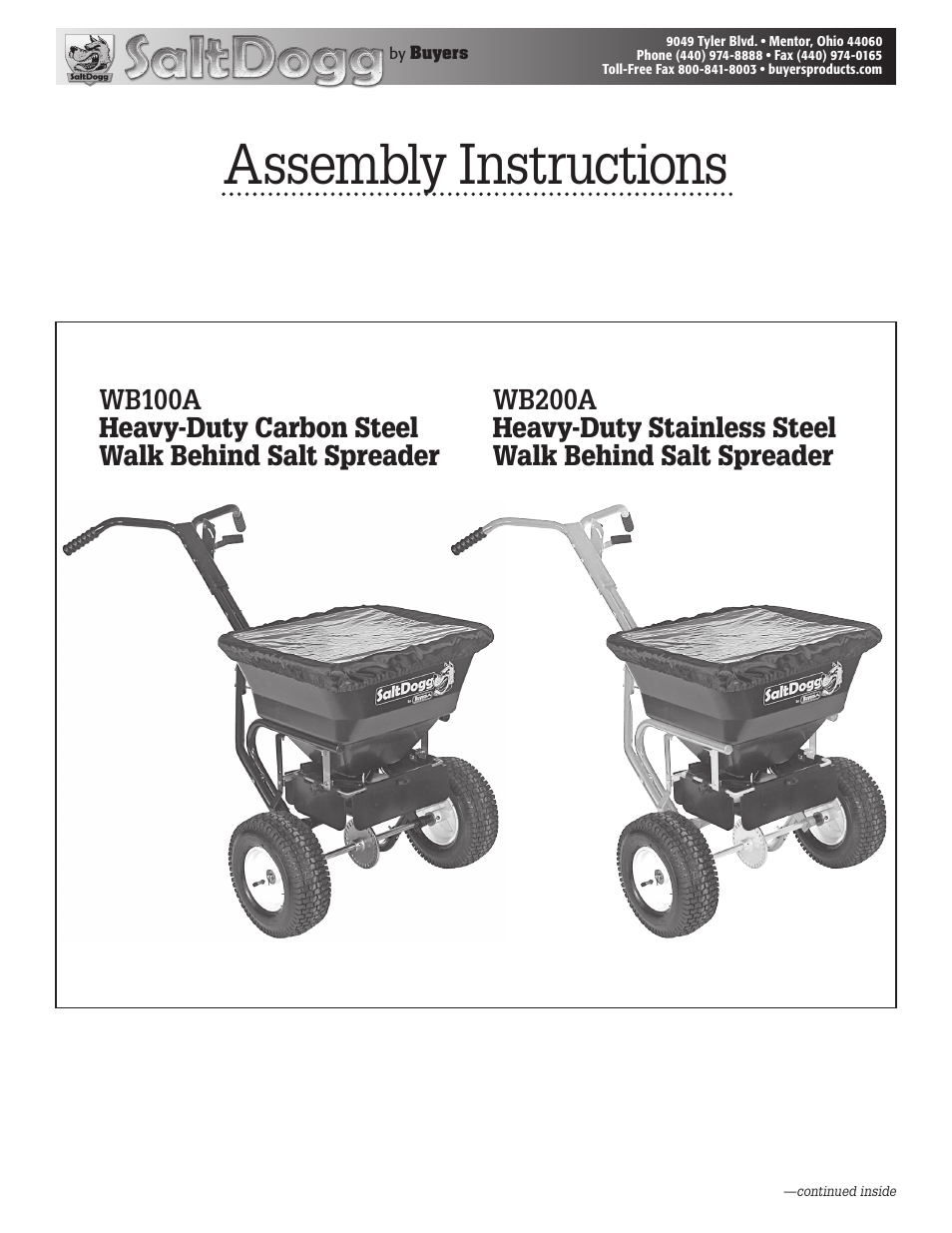 SaltDogg WB200A User Manual | 16 pages