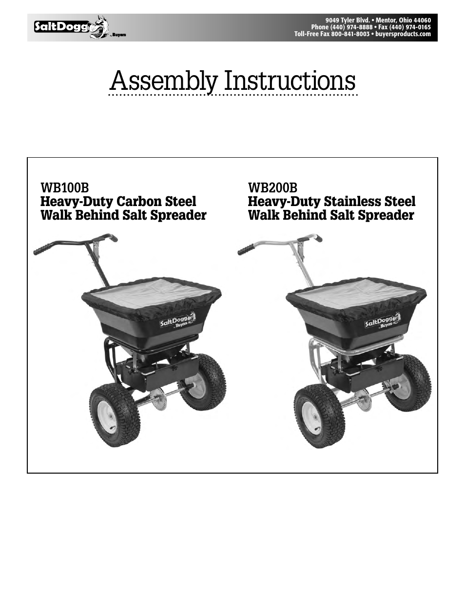 SaltDogg WB200B v.2 User Manual | 12 pages