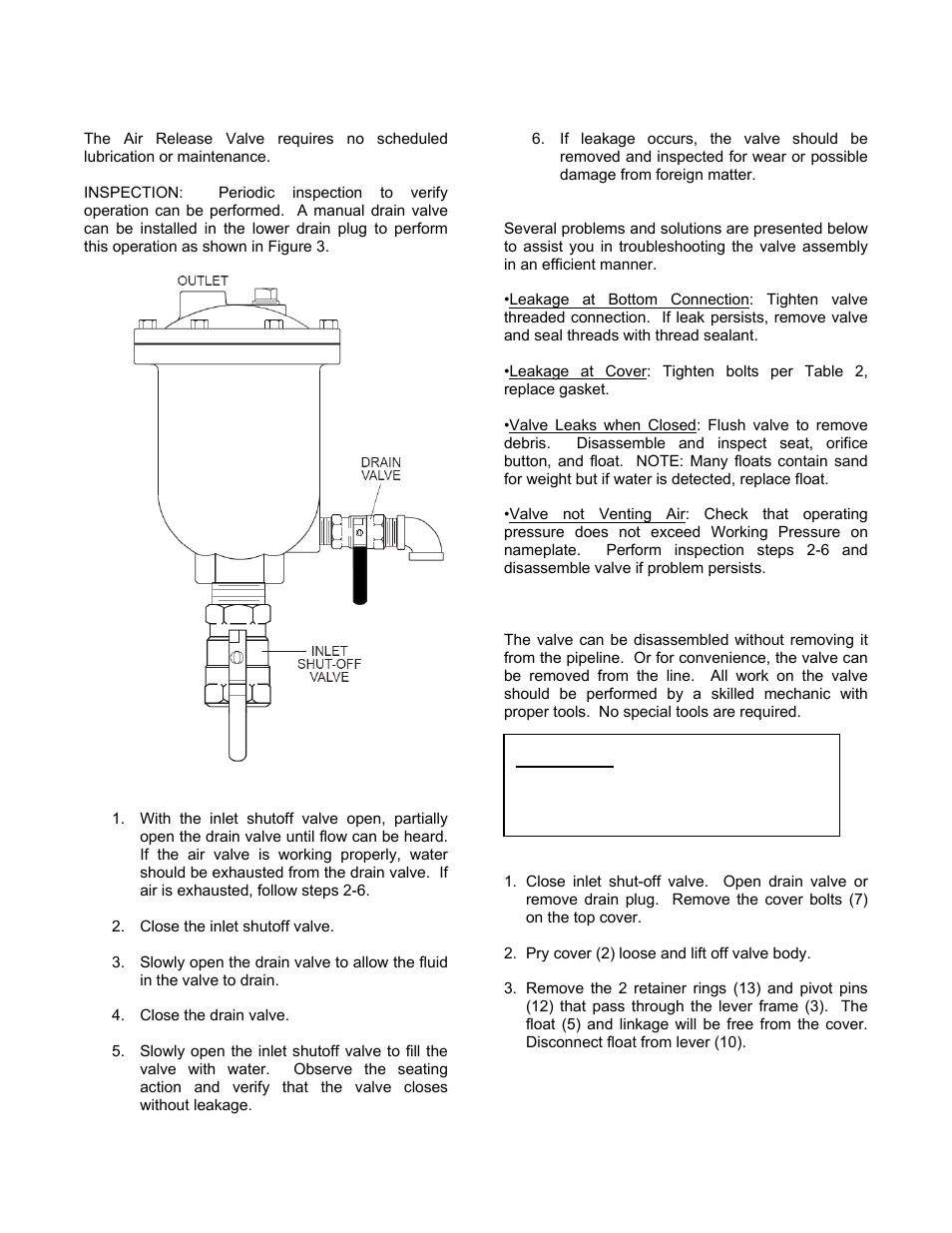 Val-Matic 50 Series Air Release Valve (Compound Lever Type) User Manual | Page 4 / 6