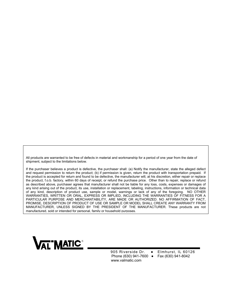 Val-Matic 50 Series Air Release Valve (Compound Lever Type) User Manual | Page 6 / 6