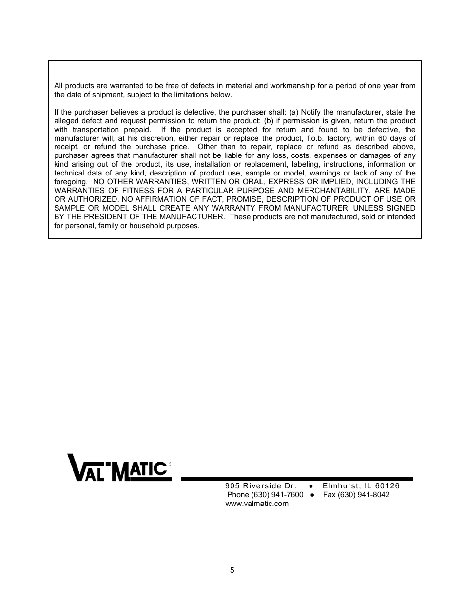 Val-Matic 25 Air Release Valve (Simple Lever Type) User Manual | Page 6 / 6
