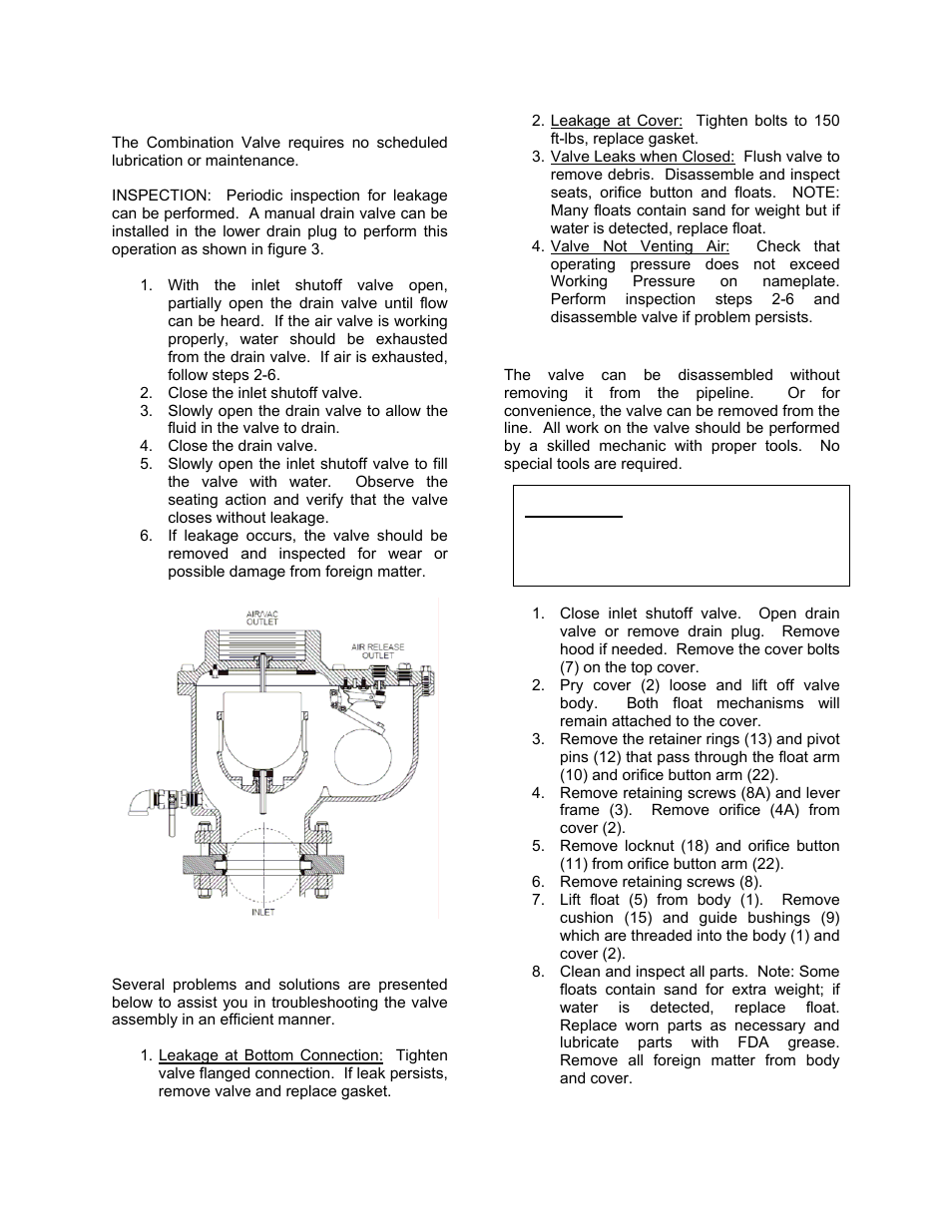 Val-Matic 6-8 Combination Air Valve (Single Housing Type) User Manual | Page 5 / 7