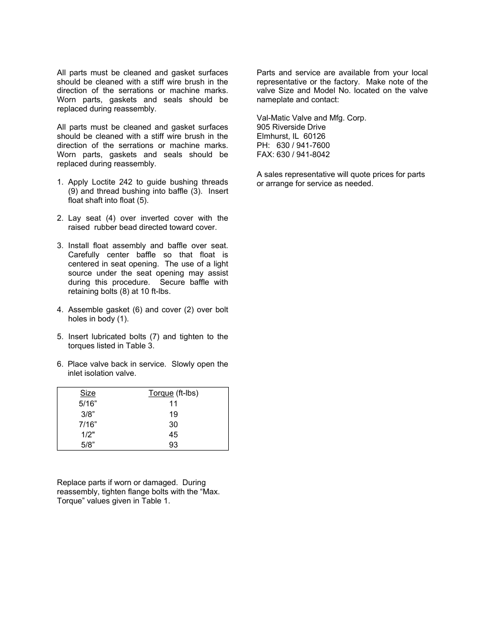 Val-Matic 1/2-3 Well Service Air Valve With Dual Port Throttling Device User Manual | Page 6 / 7