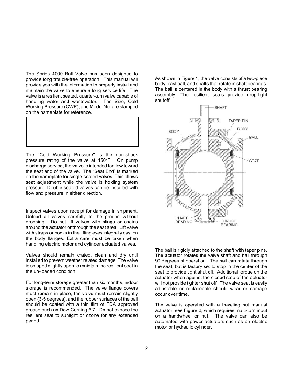 Val-Matic Rubber-Seated Ball Valve User Manual | Page 2 / 12