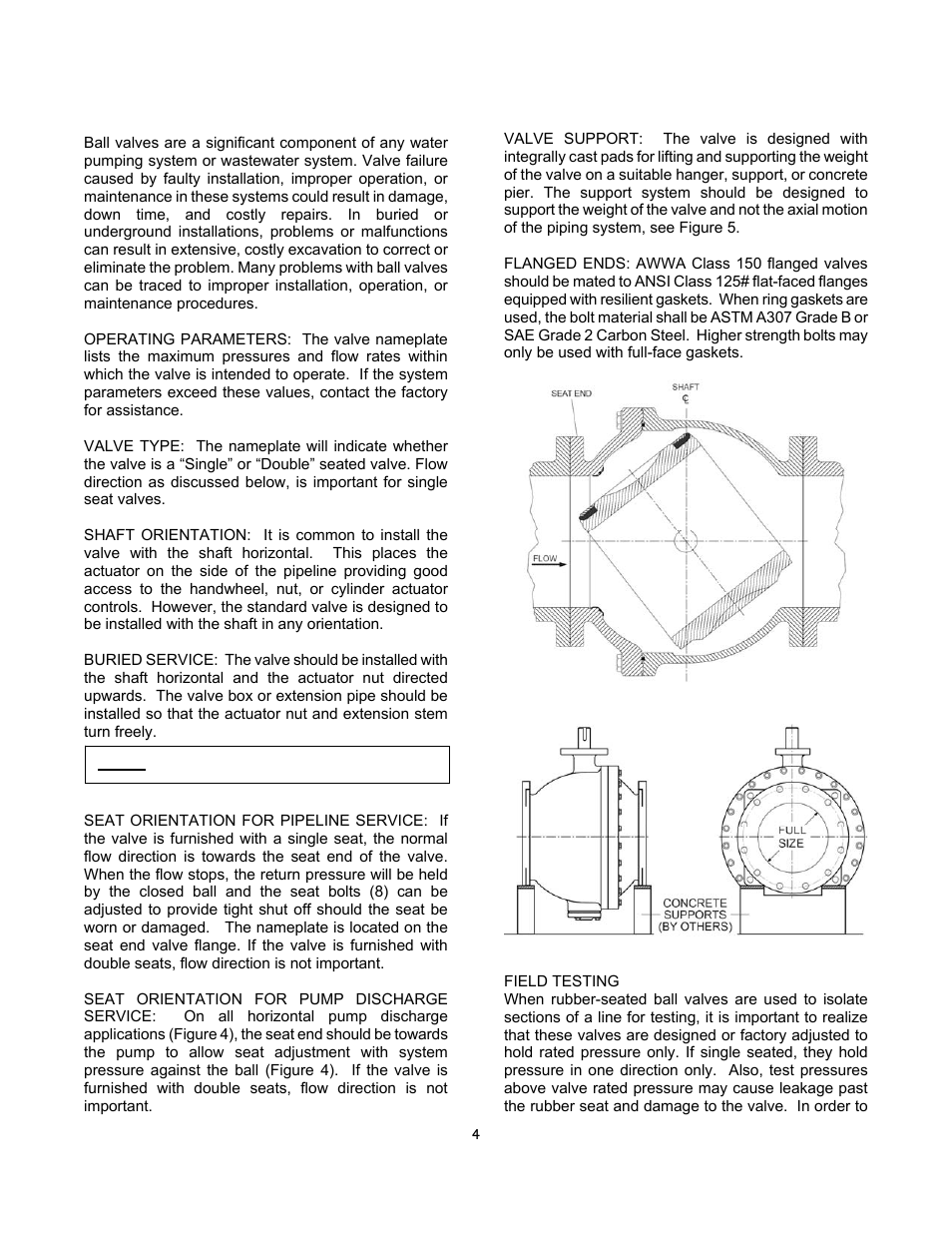 Val-Matic Rubber-Seated Ball Valve User Manual | Page 4 / 12