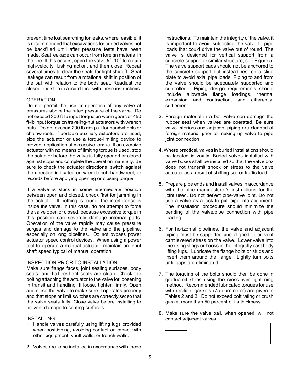 Val-Matic Rubber-Seated Ball Valve User Manual | Page 5 / 12
