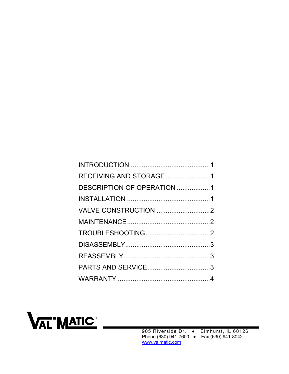 Val-Matic Threaded Silent Check Valve User Manual | 5 pages