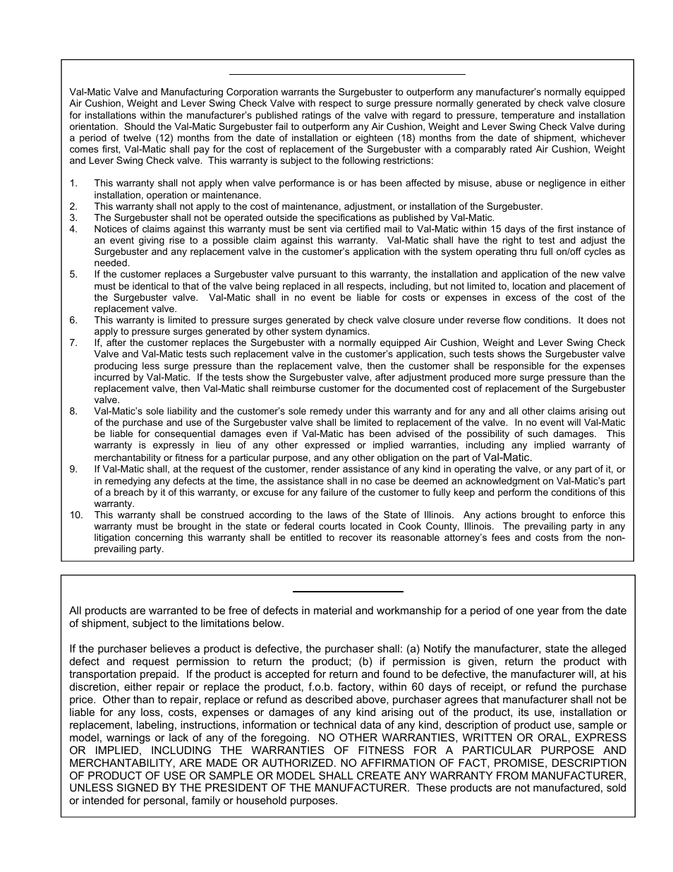 Val-Matic Surgebuster Check Valve User Manual | Page 9 / 10