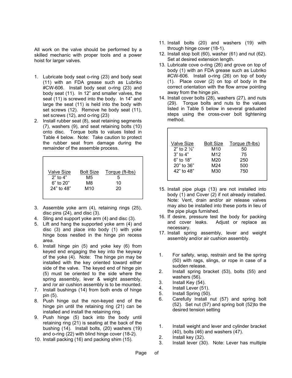 Val-Matic Swing Check Valve User Manual | Page 10 / 13