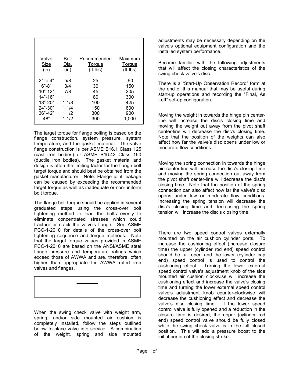 Val-Matic Swing Check Valve User Manual | Page 5 / 13