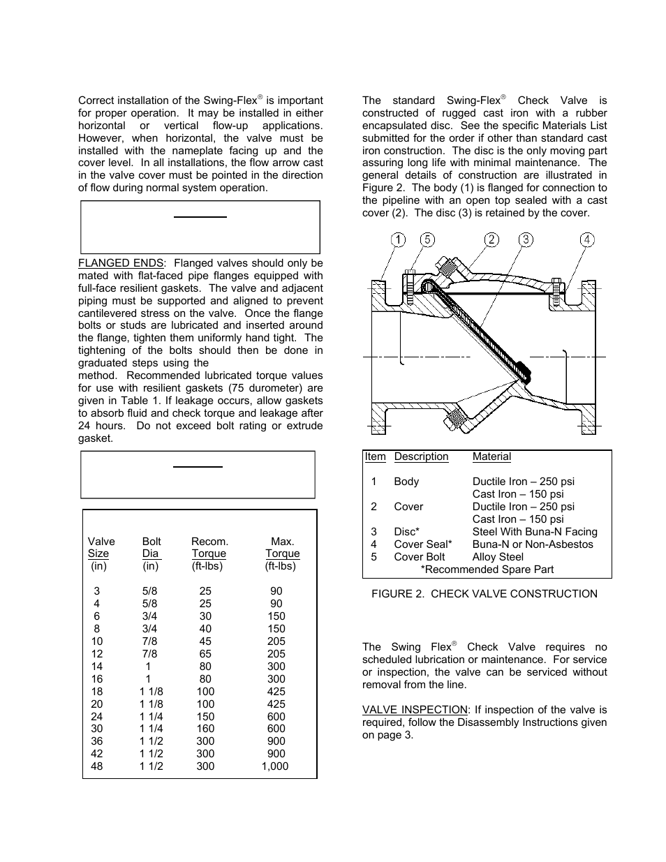 Val-Matic Swing-Flex Check Valve User Manual | Page 3 / 8