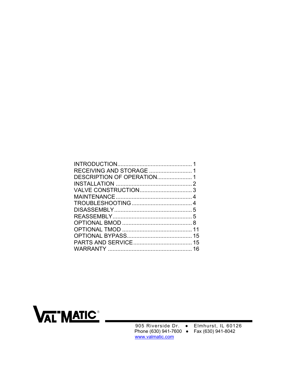 Val-Matic Tilted Disc Check Valve User Manual | 17 pages