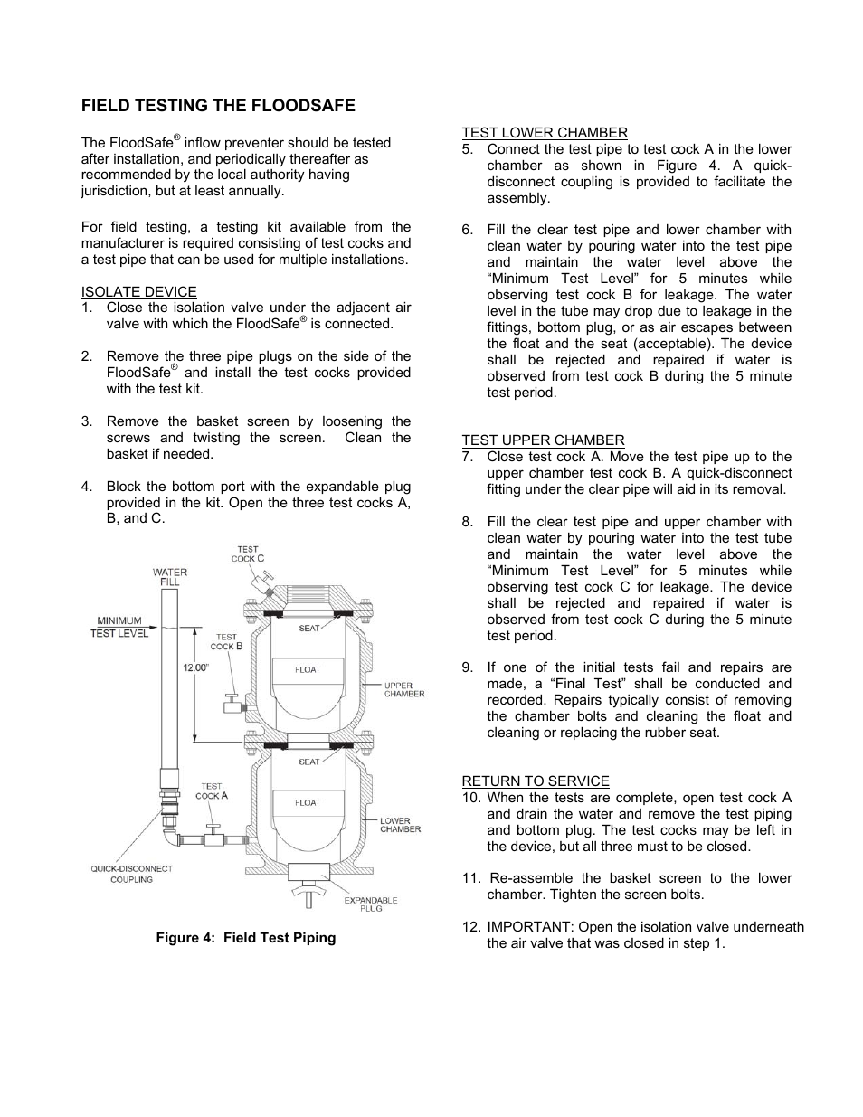 Val-Matic 1-16 in. FloodSafe Inflow Preventer User Manual | Page 5 / 7