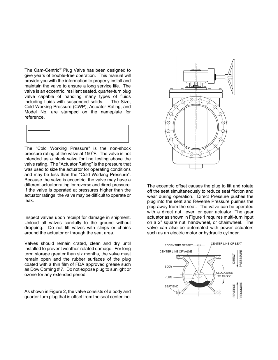 Val-Matic Cam-Centric Plug Valve User Manual | Page 2 / 11