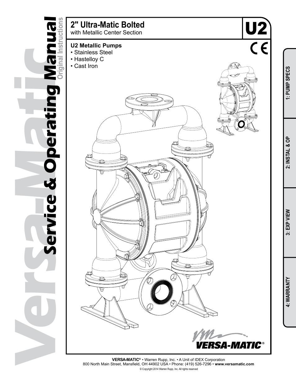 Versa-Matic 2 Ultra-Matic Bolted User Manual | 16 pages