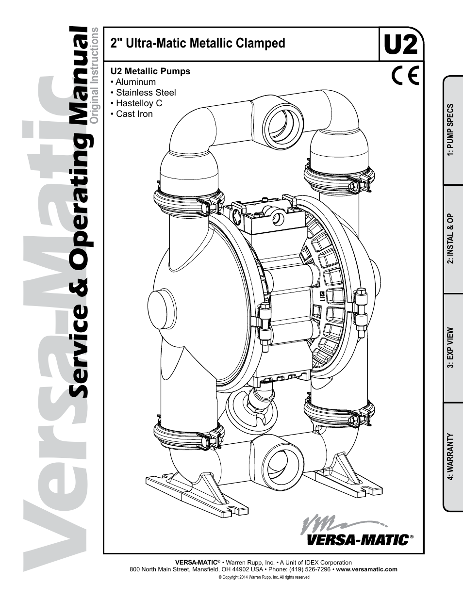 Versa-Matic 2 Ultra-Matic Metallic Clamped User Manual | 15 pages