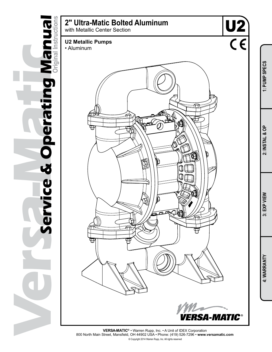 Versa-Matic 2 Ultra-Matic Bolted Aluminum User Manual | 16 pages