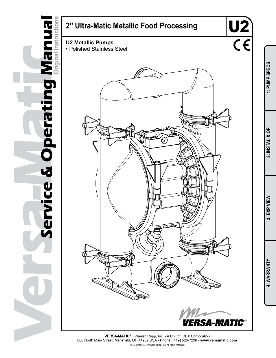 Versa-Matic 2 Ultra-Matic Metallic Food Processing User Manual | 15 pages