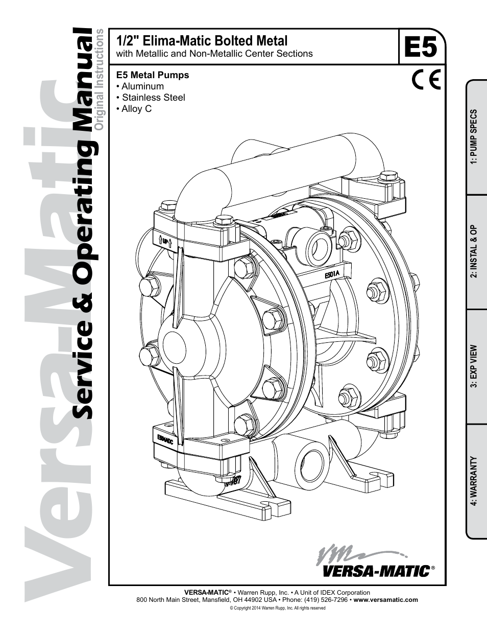 Versa-Matic 1/2 Elima-Matic Bolted Metal (E6) User Manual | 14 pages